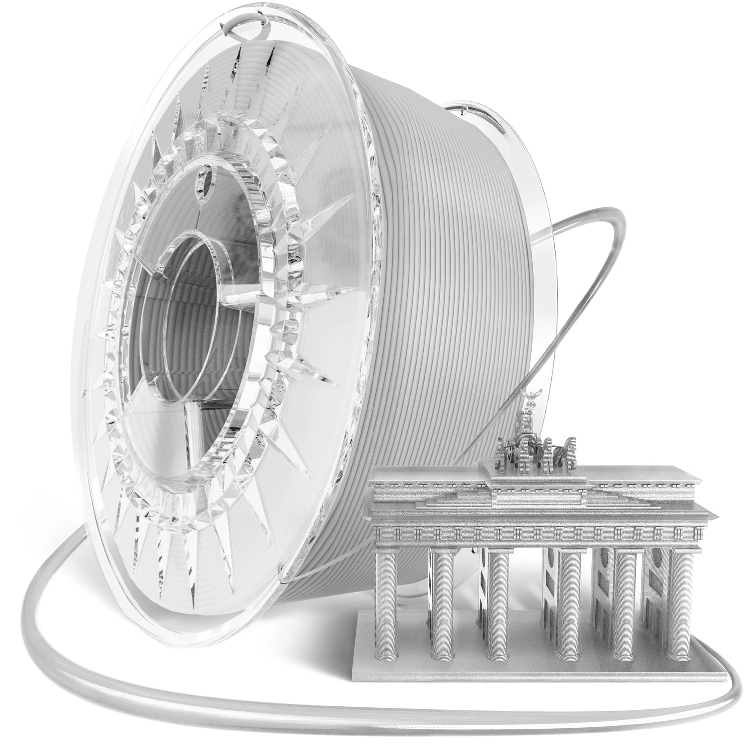 Vision 3D® PLA-Filament Airy Light Grey