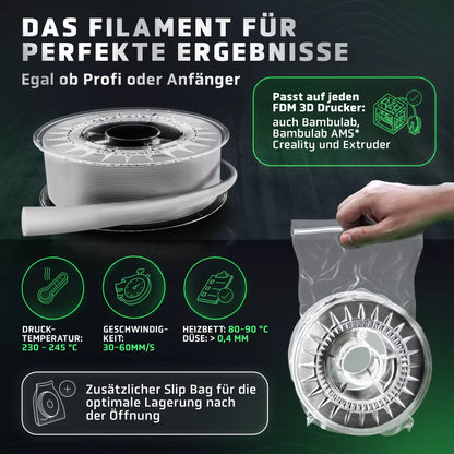Vision 3D® PETG Filament Silver
